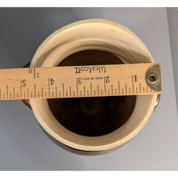 Whiskey Creek Pottery Jug Vase 8.25" Signed by S. Kammerer Brown Bronze Hand thr - Picture 9 of 13